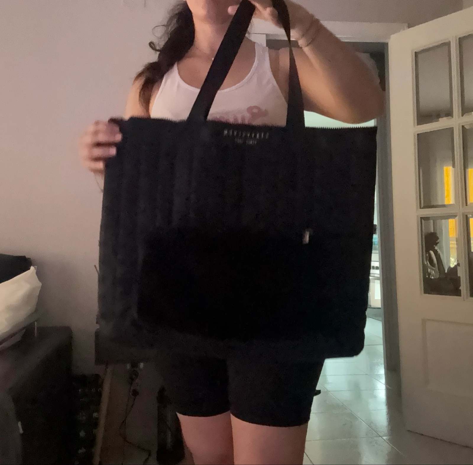 Maxi zwarte gewatteerd handtas – photo 3